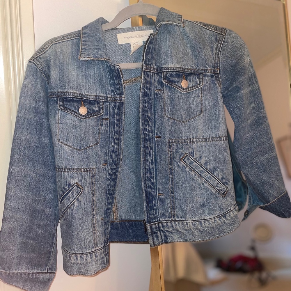 Treasure and Bond (nordstrom) Kids Zip Up Denim Jacket